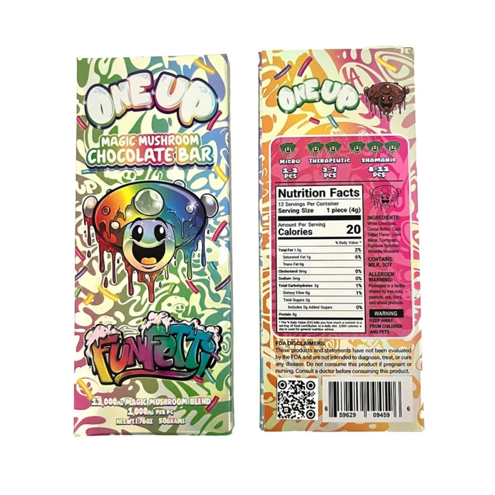 One Up Amanita Magic Mushroom Chocolate Bar